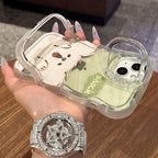 Q107 - Cute Shock Puppy Phone Case With Rotating Stand