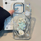 S108 - Trendy Girly Phone Case with 3D Seashells, Starfish & Pearls – Soft Silicone Cover, Anti-Fingerprint & Drop Protection, Handmade Detailing - KwmSHOP