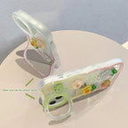 Q114-B - Cute 3D Frog Flower Phone Case With Rotating Stand