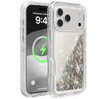 3IN1 OTT Heavy Duty Glitter Liquid Quicksand Box Phone Case For iPhone 18 17Air 16 15 14 Pro Max Military Grade Shockproof Cover - Q119