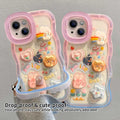 Q114-A - Cute 3D Bear Phone Case With Rotating Stand